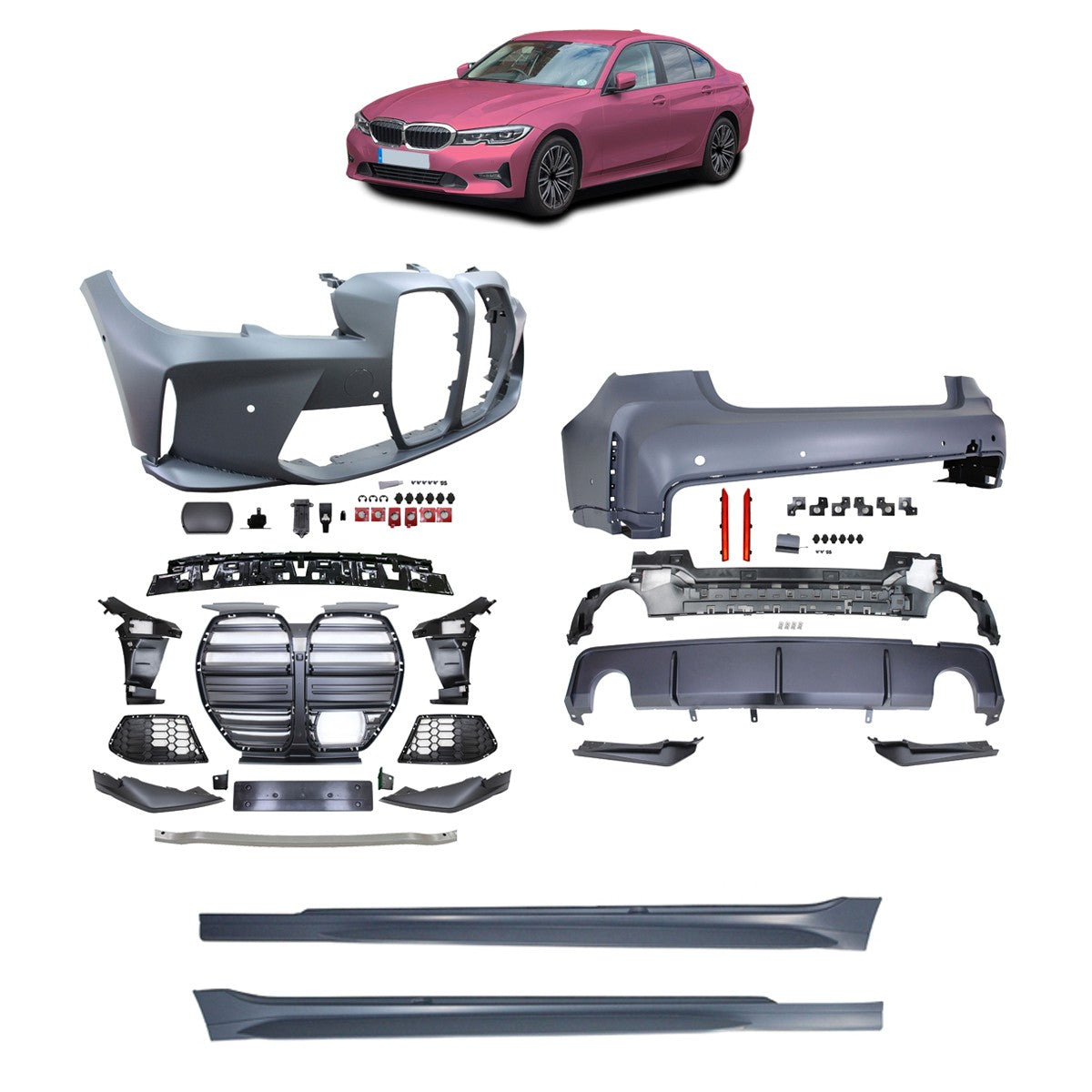 Sport Bodykit Set passend für BMW 3er G20 Limousine 2019-2022