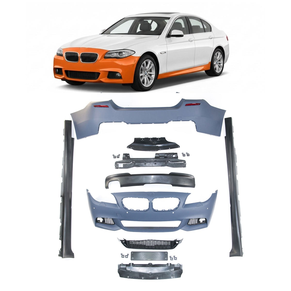 Sport Bodykit Stoßstangen-Set passend für BMW 5er F10 Limousine 2010-2013