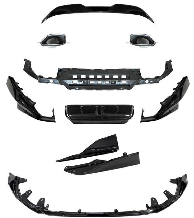 Hochglanz Schwarz Aero Bodykit Set passend für BMW 2er (G42) Coupé 2022-2024