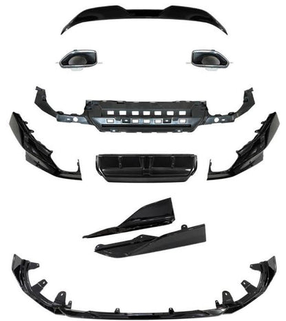 Hochglanz Schwarz Aero Bodykit Set passend für BMW 2er (G42) Coupé 2022-2024