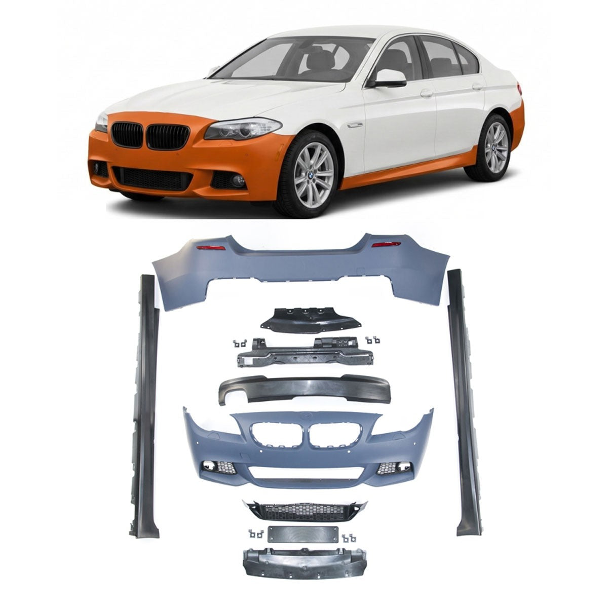 Sport Karosserie-Kit Stoßstangen-Set passend für BMW 5er F10 Limousine 2010-2013