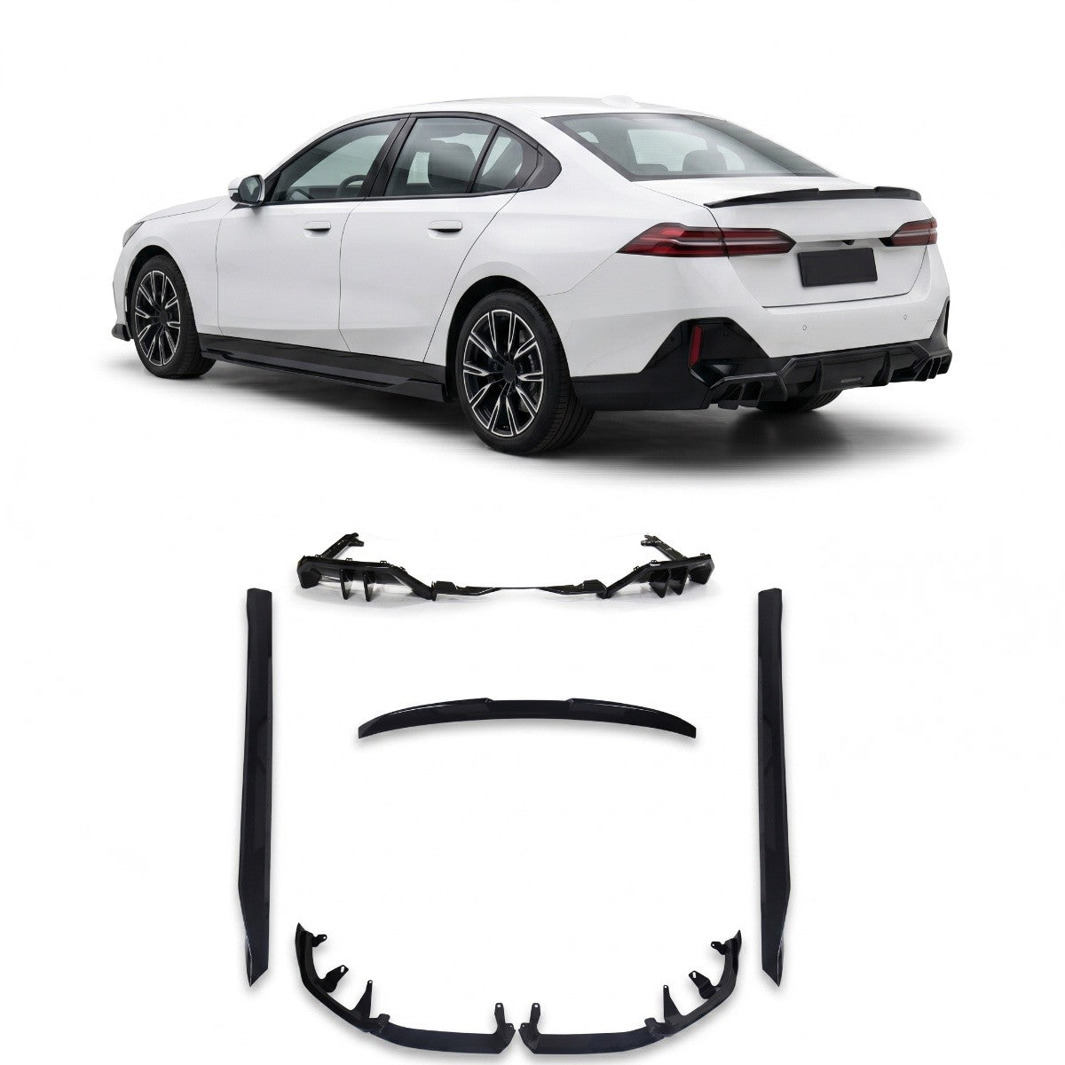 Hochglanz schwarzes Karosserie-Kit passend für BMW 5er G60 2023-heute