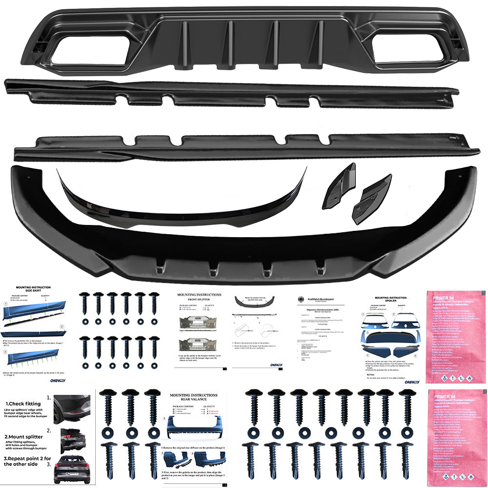 BK12.027 - Bodykit passend für CUPRA Leon MK1 2020-2024 Hochglanz Schwarz
