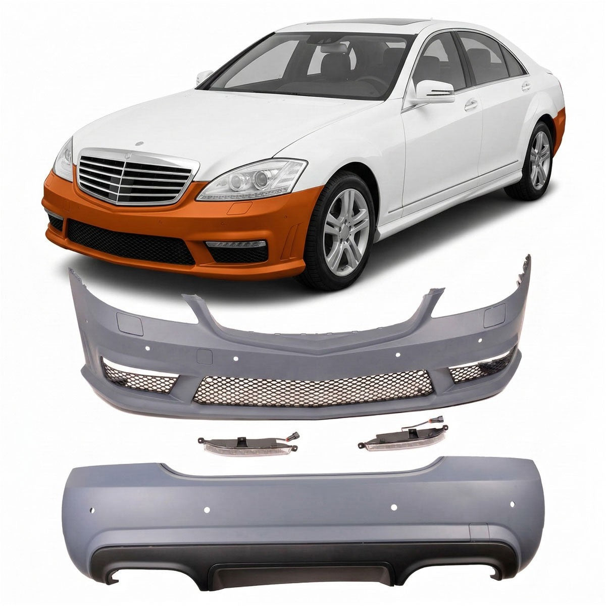 Bodykit Stoßstangen-Set passend für Mercedes S-Klasse W221 2005-2013