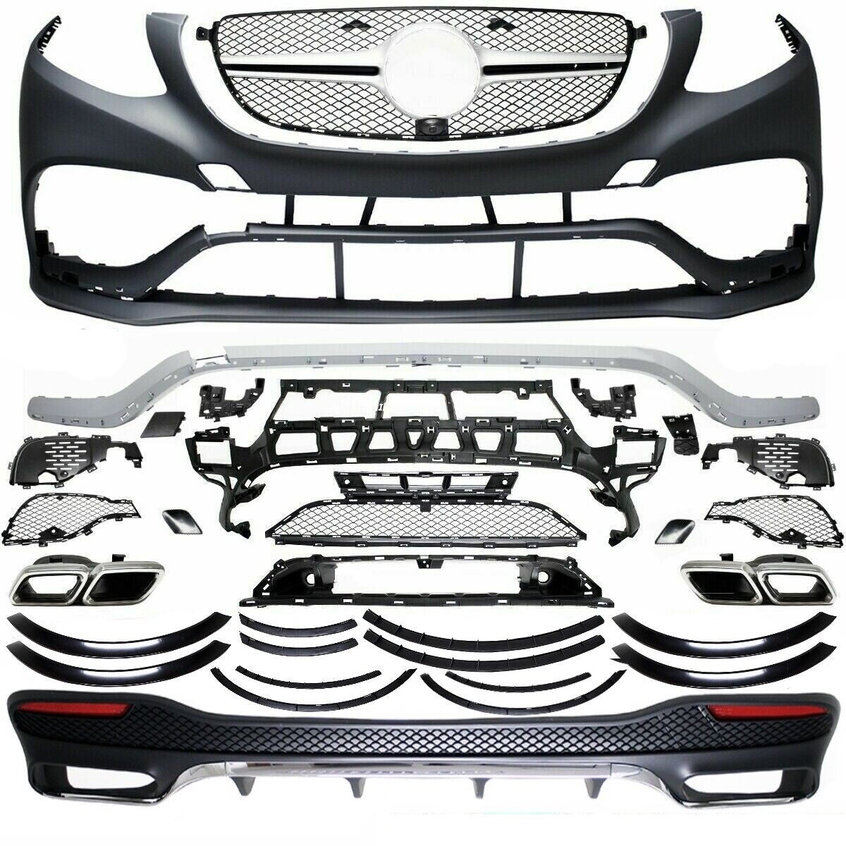 Bodykit Stoßstangen-Set passend für Mercedes GLE (W166) 2015-2019