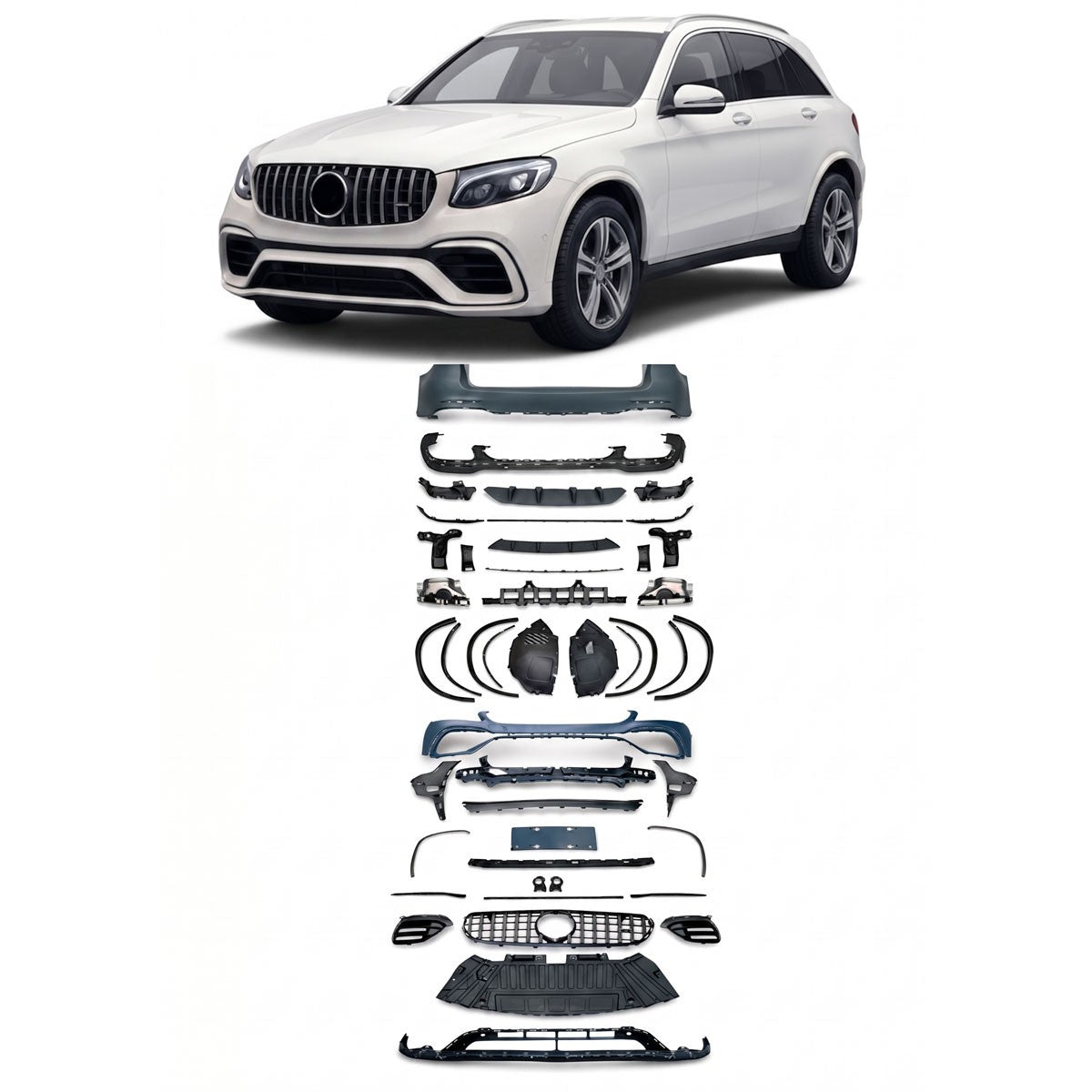 Bodykit Stoßstangen-Set passend für Mercedes GLC X253 2015-2019