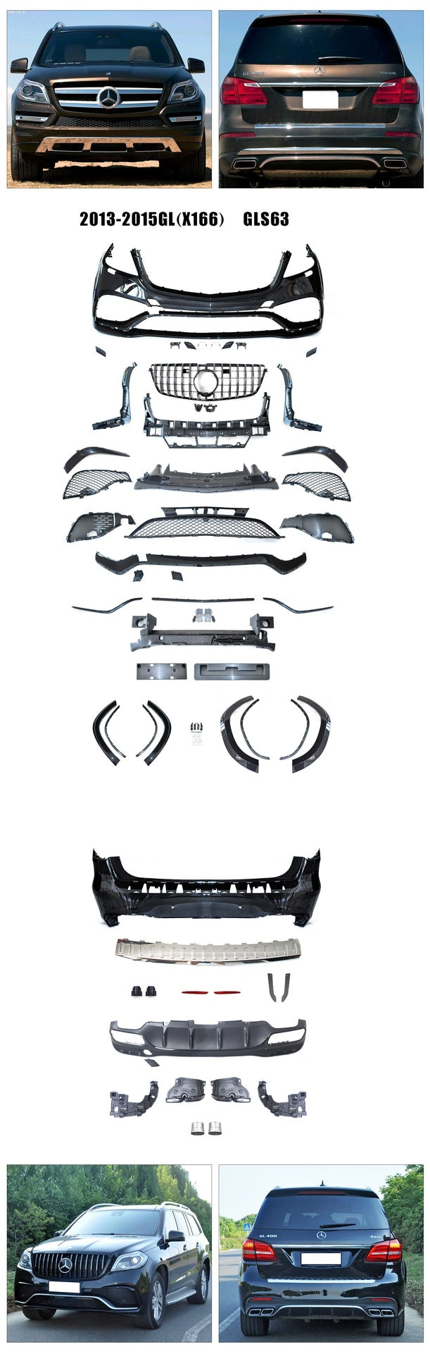 Komplett Bodykit passend für Mercedes GL-Klasse X166 2012-2015