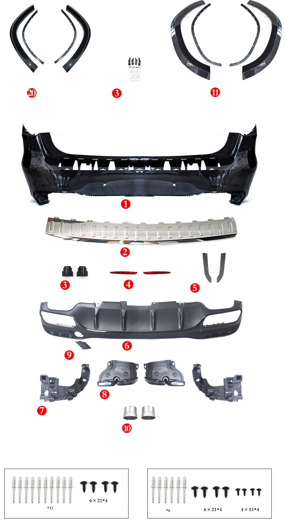 Komplett Bodykit passend für Mercedes GL-Klasse X166 2012-2015