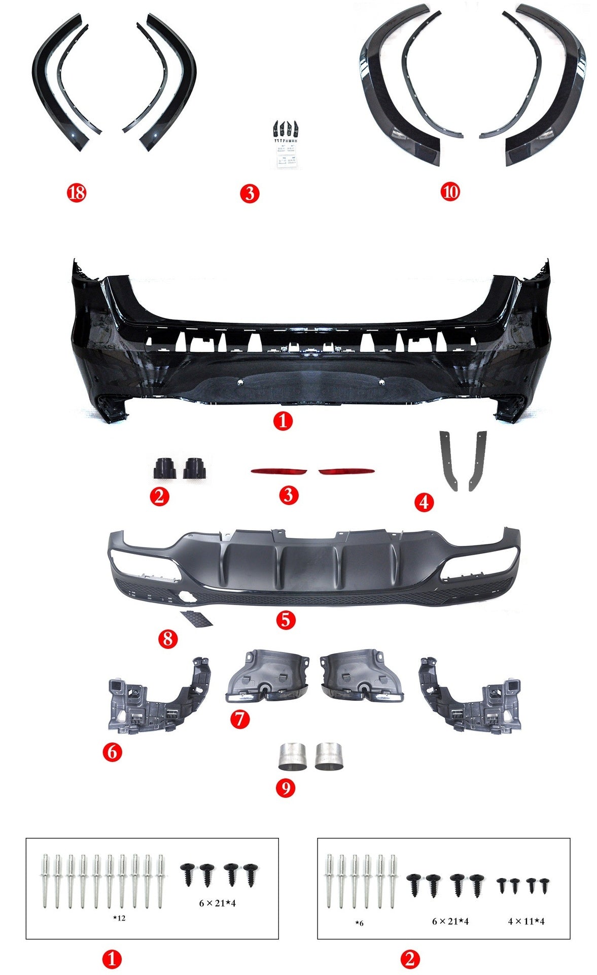 Sport Komplett-Kit passend für Mercedes GLS X166 2016-2019