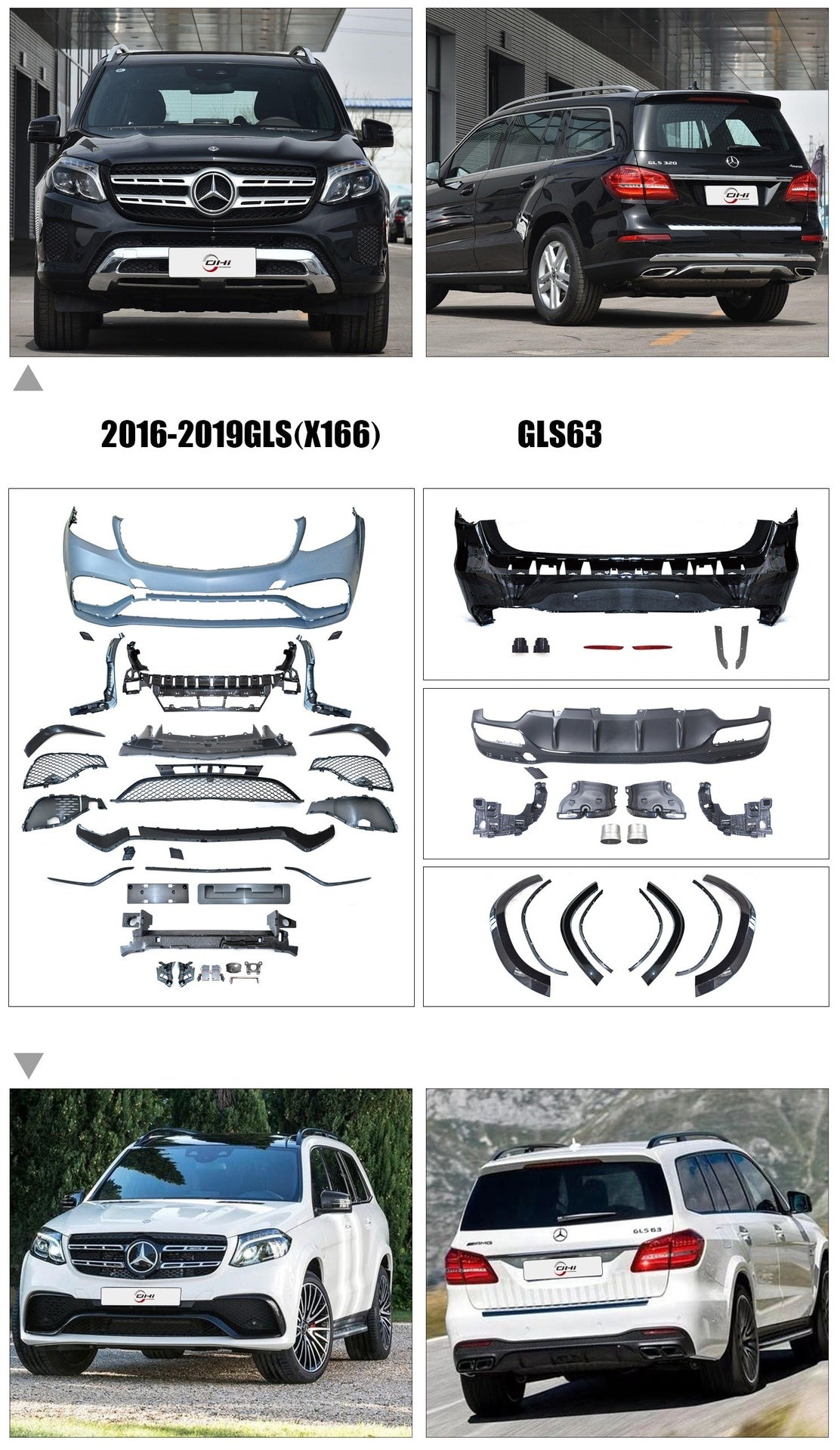 Sport Komplett-Kit passend für Mercedes GLS X166 2016-2019