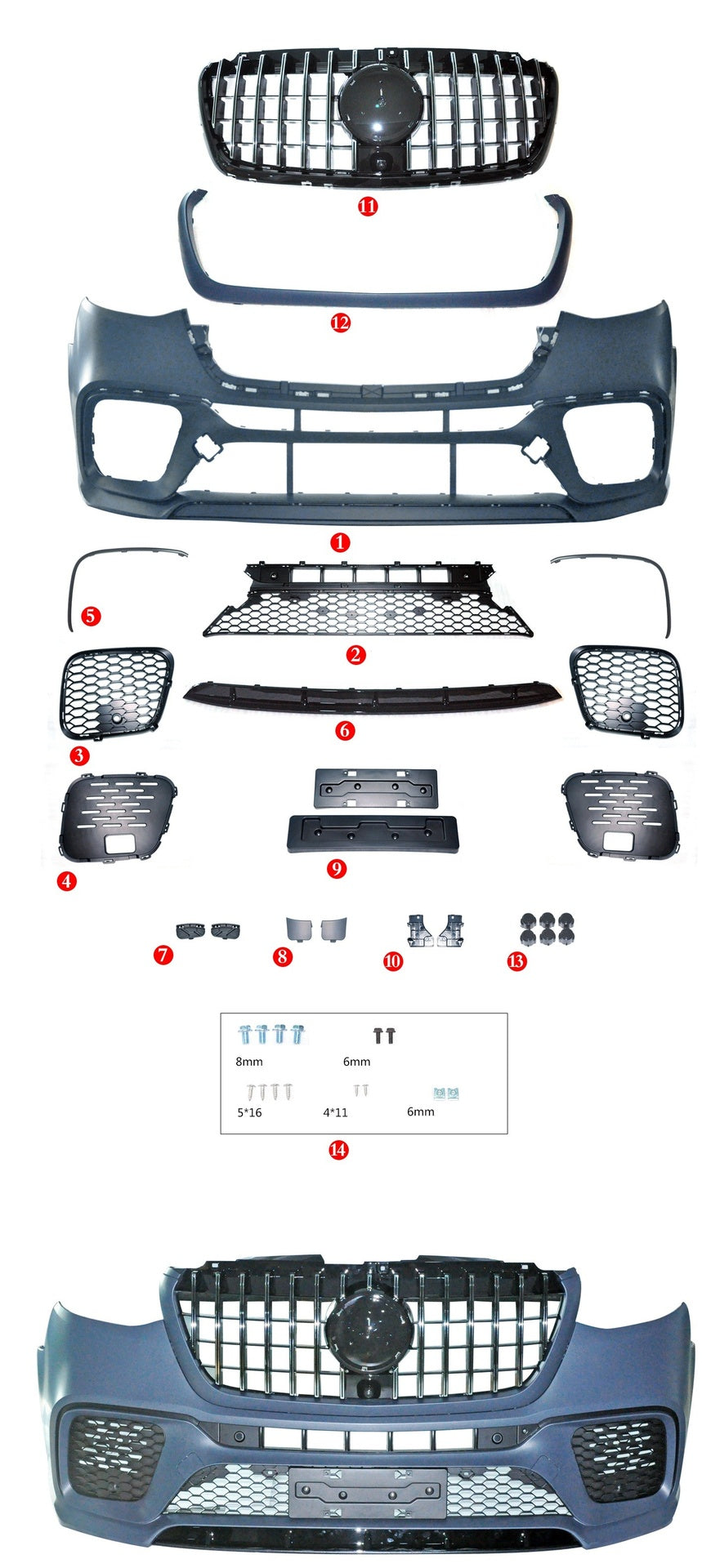 Komplett-Karosserie-Kit passend für Mercedes Sprinter W907 2018-heute (5932mm)