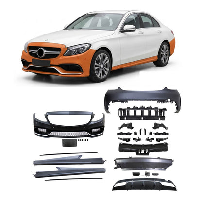Bodykit Stoßstangen Set mit PDC passend für Mercedes C-Klasse W205 Limousine 2015-2022