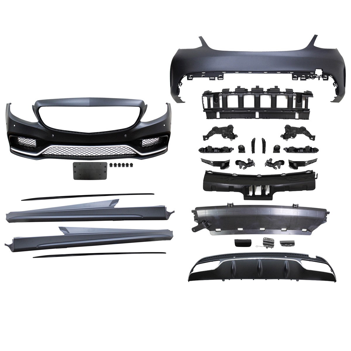 Bodykit Stoßstangen Set mit PDC passend für Mercedes C-Klasse W205 Limousine 2015-2022