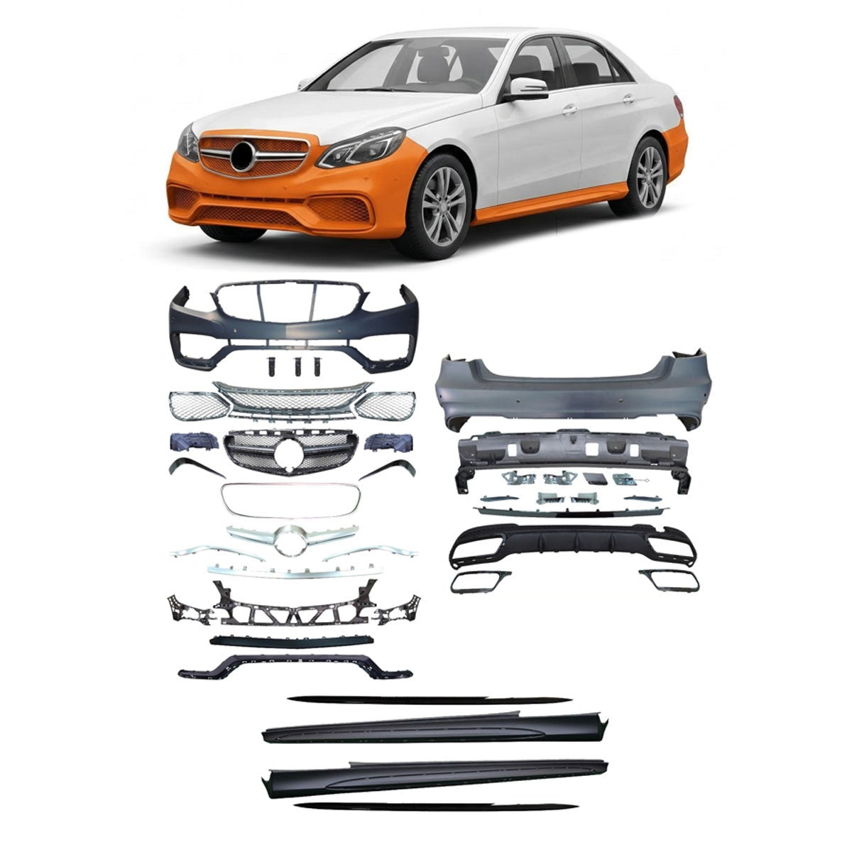 Bodykit Stoßstangen Set PDC passend für Mercedes E-Klasse W212 Limousine 2013-2016