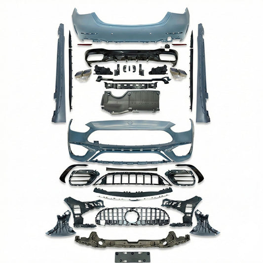 Karosserie-Kit mit schwarzen Zubehörteilen passend für Mercedes C-Klasse W206 2021+