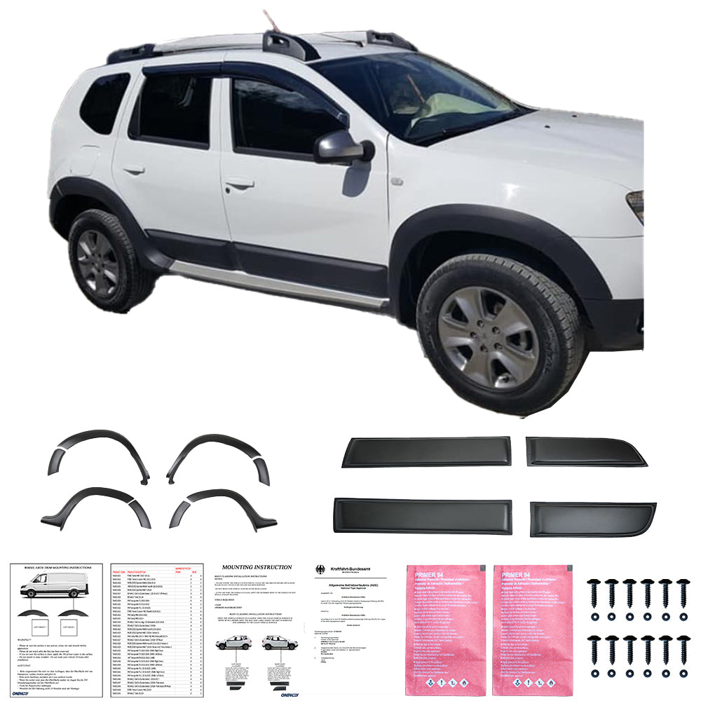 Karosserie-Kit passend für DACIA Duster Serie 1 2010-2017 Matt Schwarz