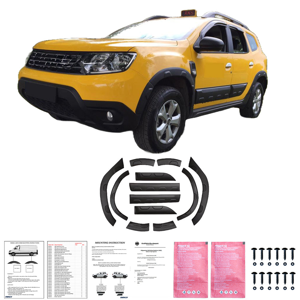 Karosserie-Kit passend für DACIA Duster Serie 2 2018+ (Offroad) Matt Schwarz