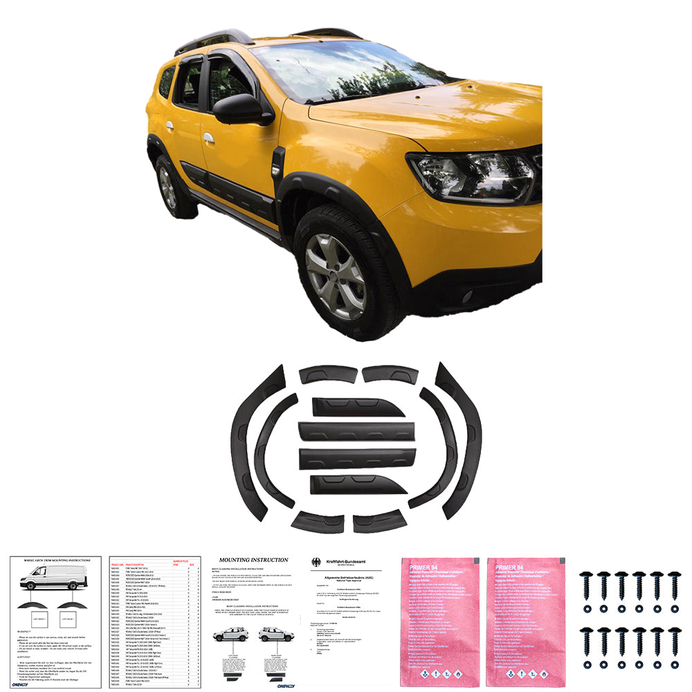 Karosserie-Kit passend für DACIA Duster Serie 2 2018+ (Offroad) Matt Schwarz