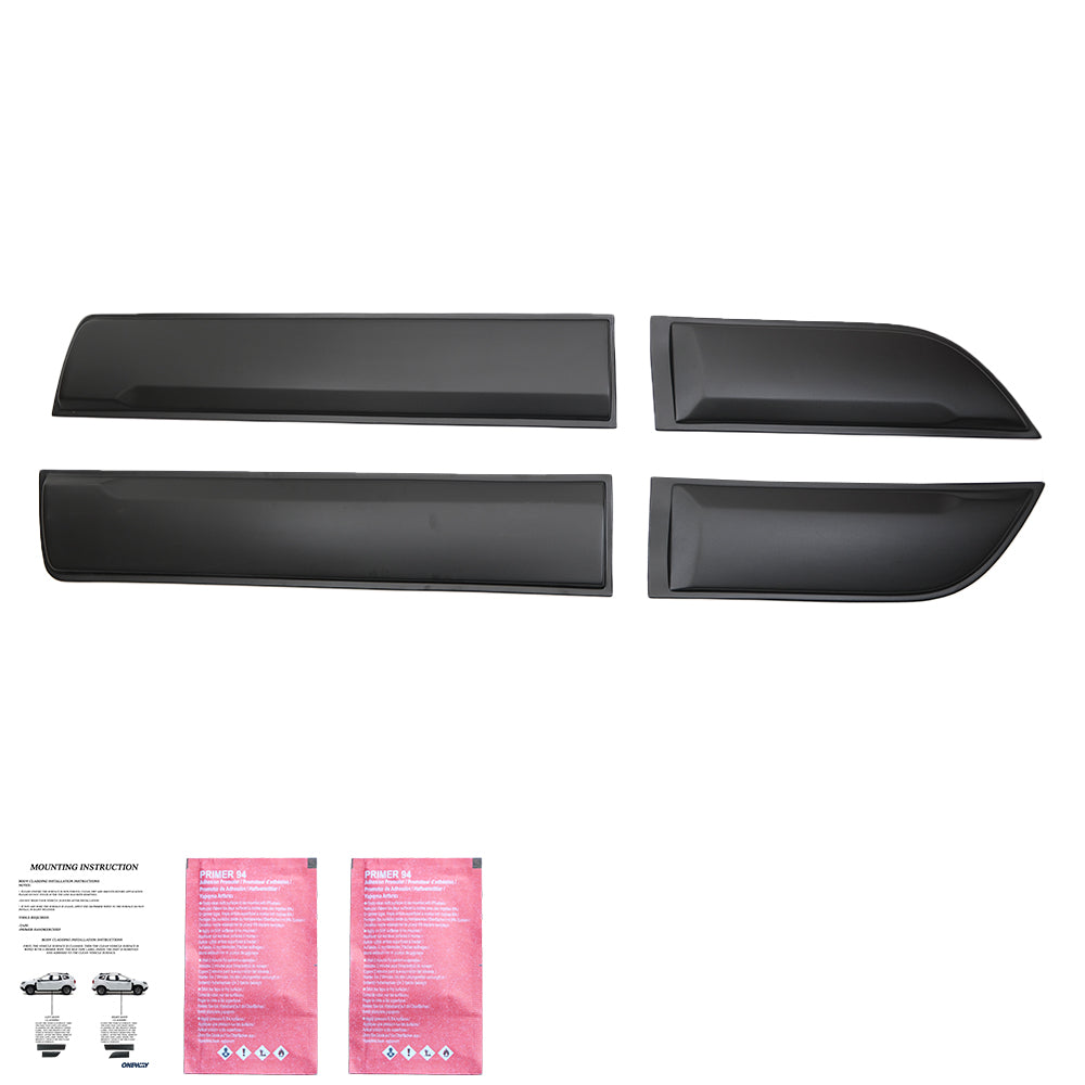 BK12.011 - Body Kit passend für Dacia Duster Serie 2 2018+ Parkassist (ohne Duster-Markierung) Matt Schwarz