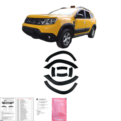 BK12.012 - Body Kit passend für Dacia Duster Serie 2 2018+ (Offroad) (ohne Duster-Markierung) Matt Schwarz