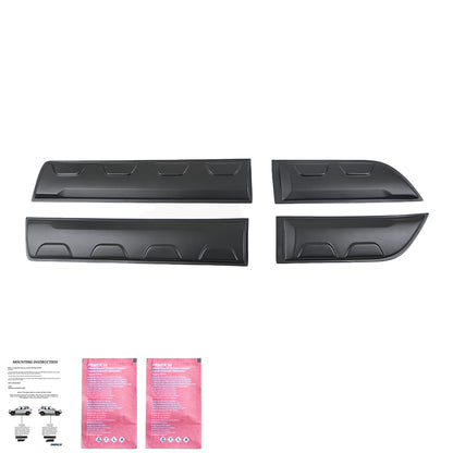 BK12.013 - Body Kit passend für Dacia Duster Serie 2 2018+ Parkassist (Offroad) (ohne Duster-Markierung) Matt Schwarz