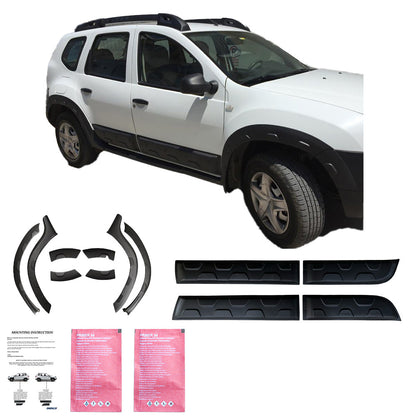 BK12.015 - Body Kit passend für Dacia Duster Serie 1 2010-2017 (Offroad) (ohne Duster-Markierung) Matt Schwarz