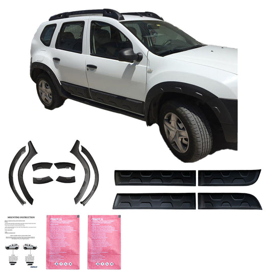 BK12.015 - Body Kit passend für Dacia Duster Serie 1 2010-2017 (Offroad) (ohne Duster-Markierung) Matt Schwarz