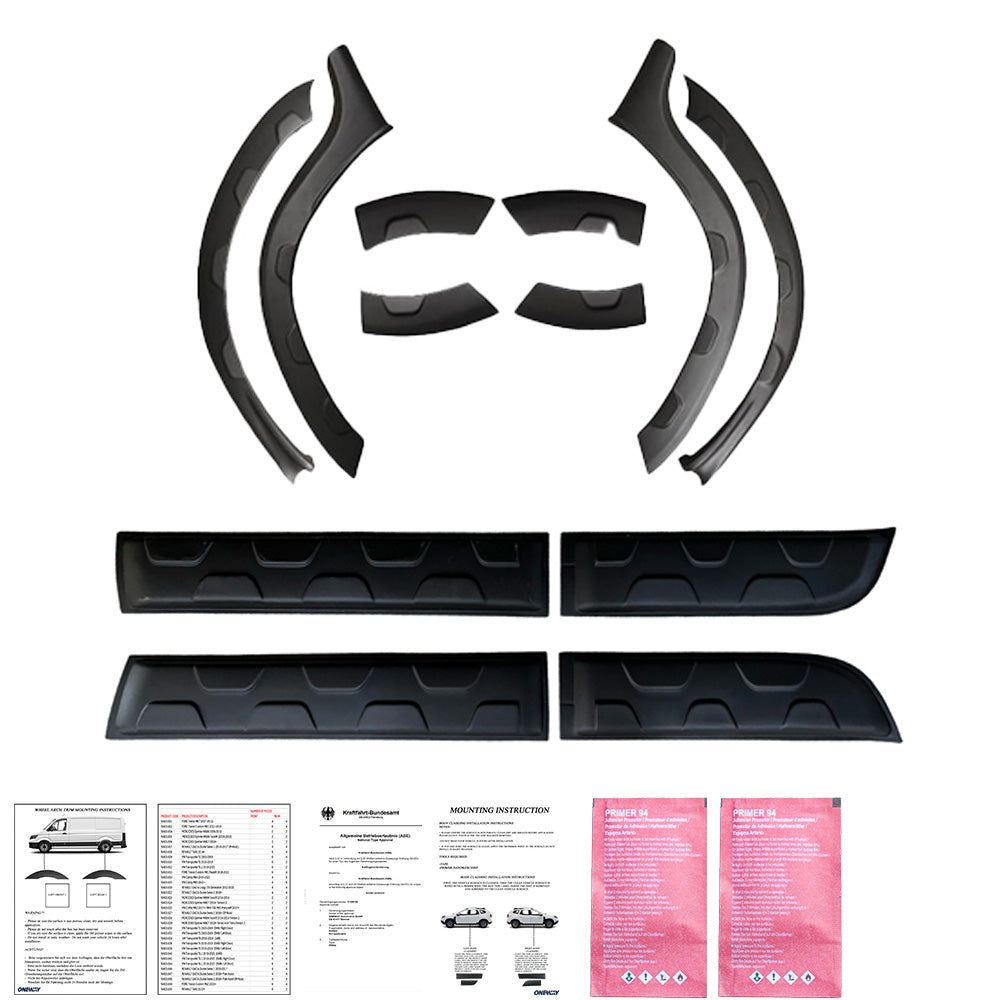 BK12.015 - Body Kit passend für Dacia Duster Serie 1 2010-2017 (Offroad) (ohne Duster-Markierung) Matt Schwarz