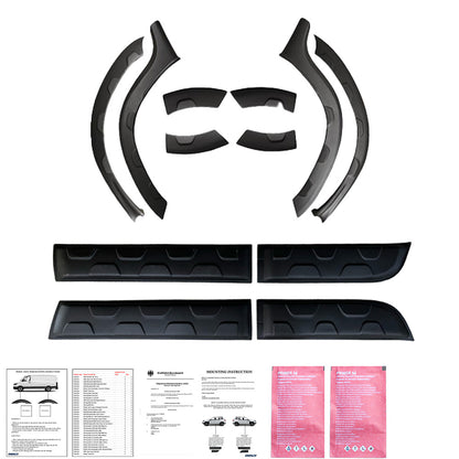 BK12.015 - Body Kit passend für Dacia Duster Serie 1 2010-2017 (Offroad) (ohne Duster-Markierung) Matt Schwarz