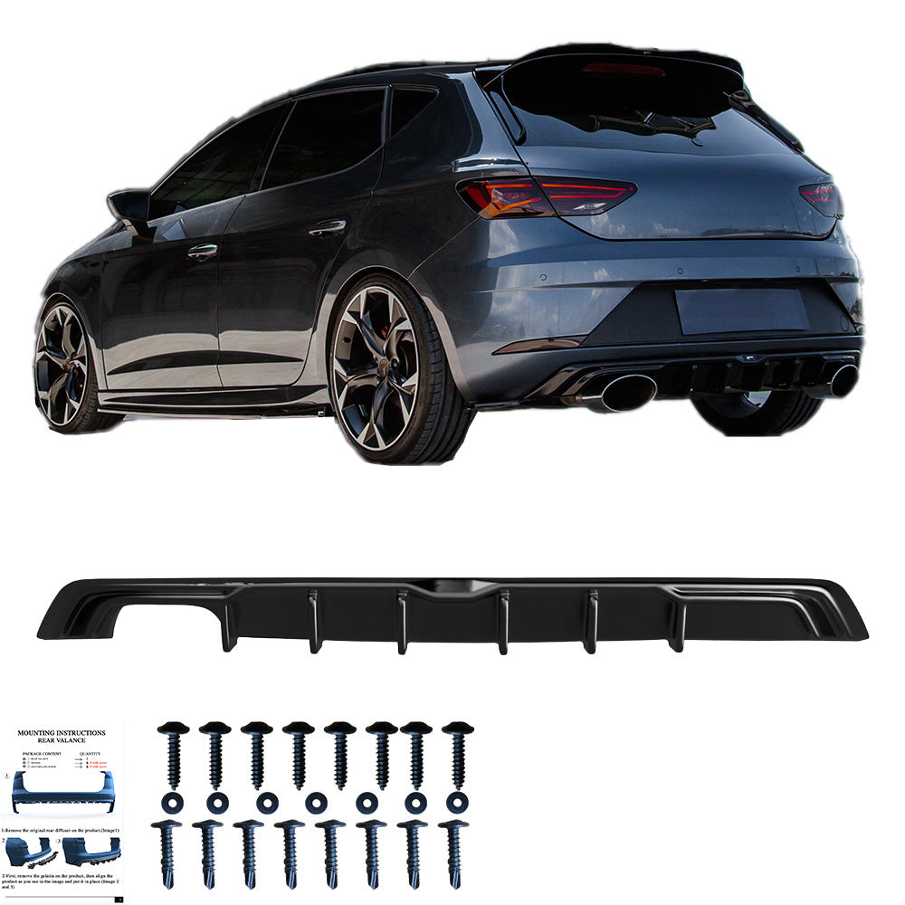 BK12.019 - Bodykit passend für SEAT Leon FR MK3 Facelift 2017-2019 Hochglanz Schwarz