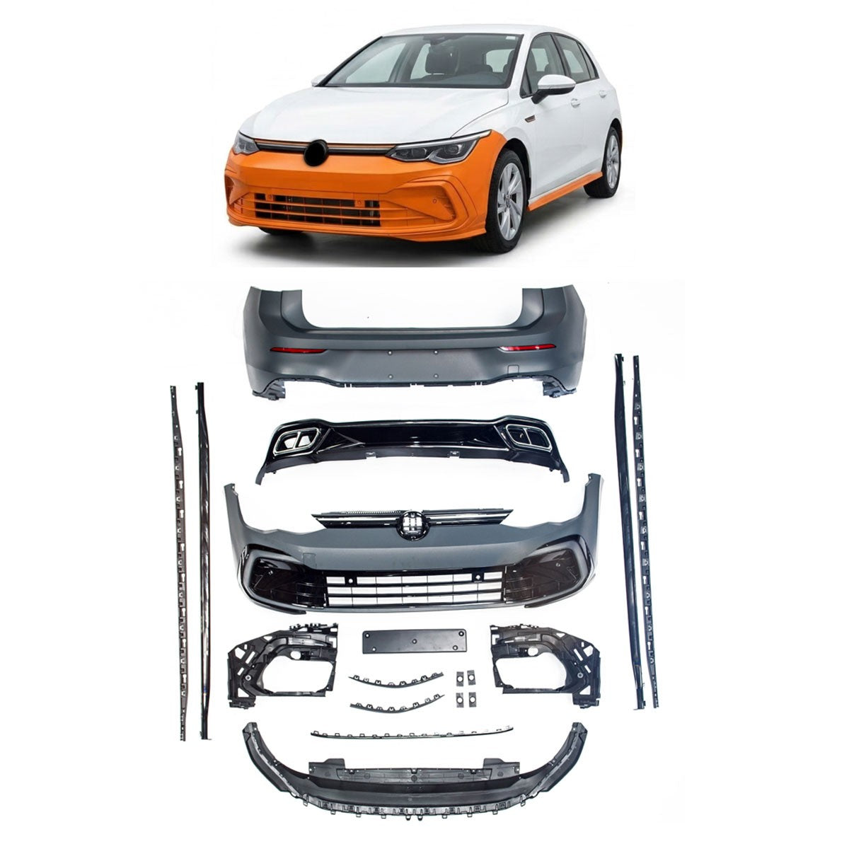 Bodykit Stoßstangen Set SRA passend für VW Golf 8 2019-2024