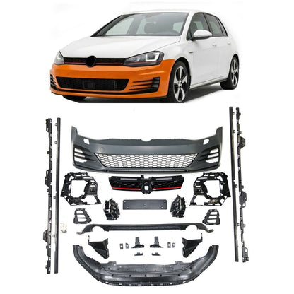 Karosseriekit Stoßstangen Set mit LED Nebelscheinwerfern passend für VW Golf 7 2017-2020