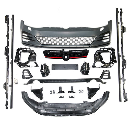 Karosseriekit Stoßstangen Set mit LED Nebelscheinwerfern passend für VW Golf 7 2017-2020