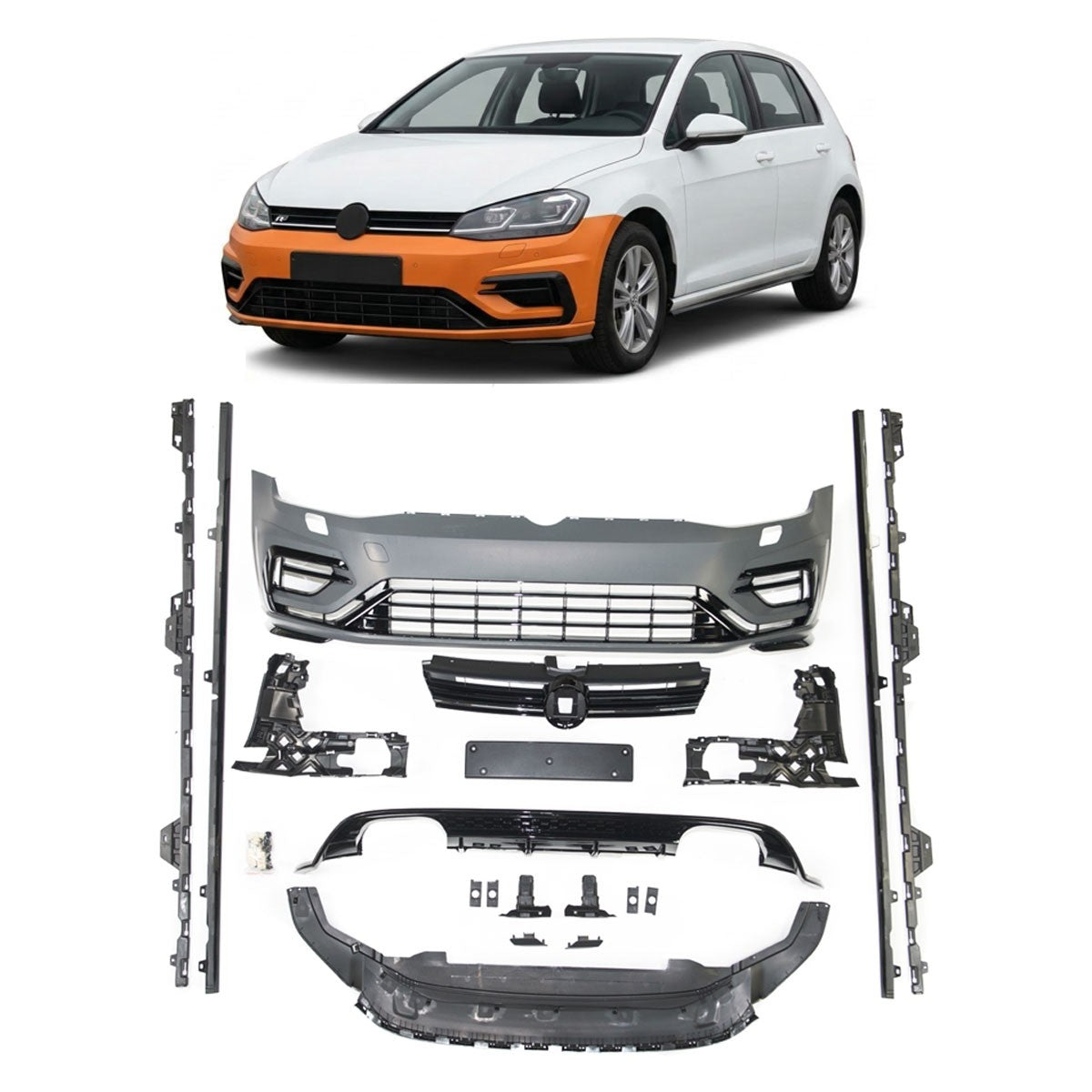 Sport Karosseriekit Stoßstangen Set SRA passend für VW Golf VII Facelift 2017-2020