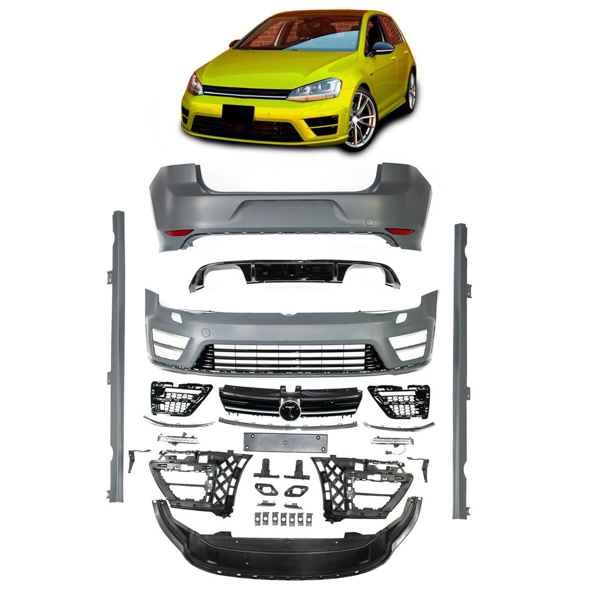 Sport Bodykit mit LED Tagfahrlicht passend für Golf 7 2013-2017