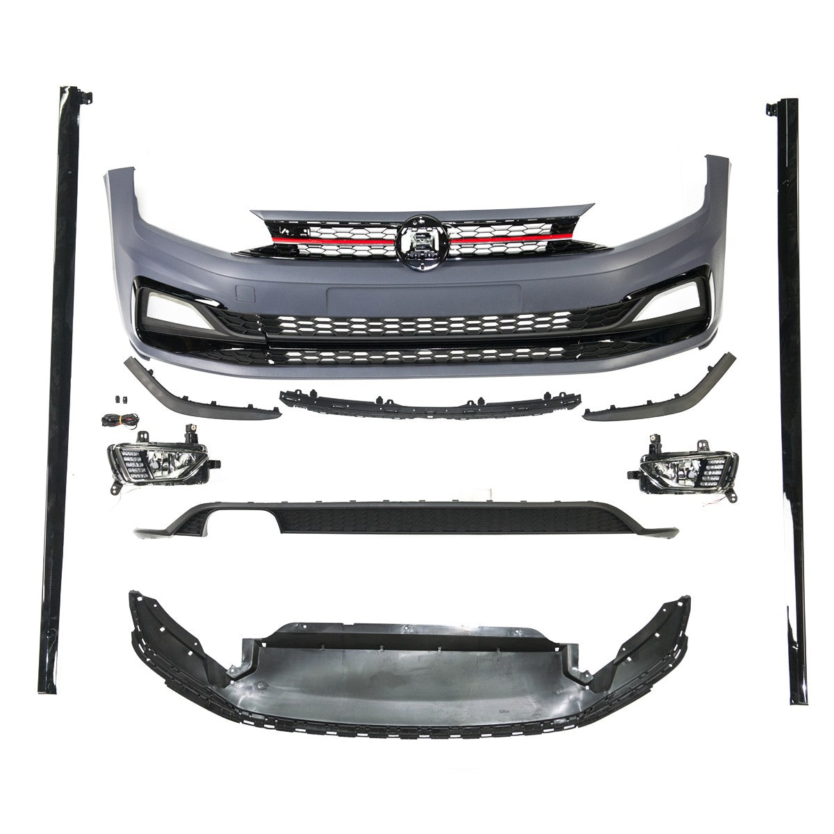Sport Bodykit mit Nebelscheinwerfern passend für VW Polo VI (AW) 2017-2020
