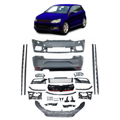 Bodykit Stoßstangen Set mit Nebelscheinwerfern passend für VW Polo V (6R, 6C) 2009-2017