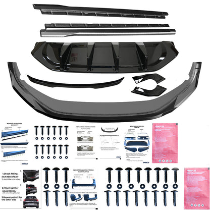 Karosserie-Kit passend für VW VOLKSWAGEN Tayron R-Line Mk1 2025+ Hochglanz Schwarz