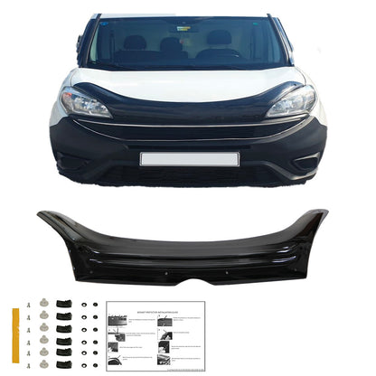 BP04.016 - Motorhaubenschutz passend für FIAT Doblo 2. Generation Facelift 2015-2020 Hochglanz Schwarz