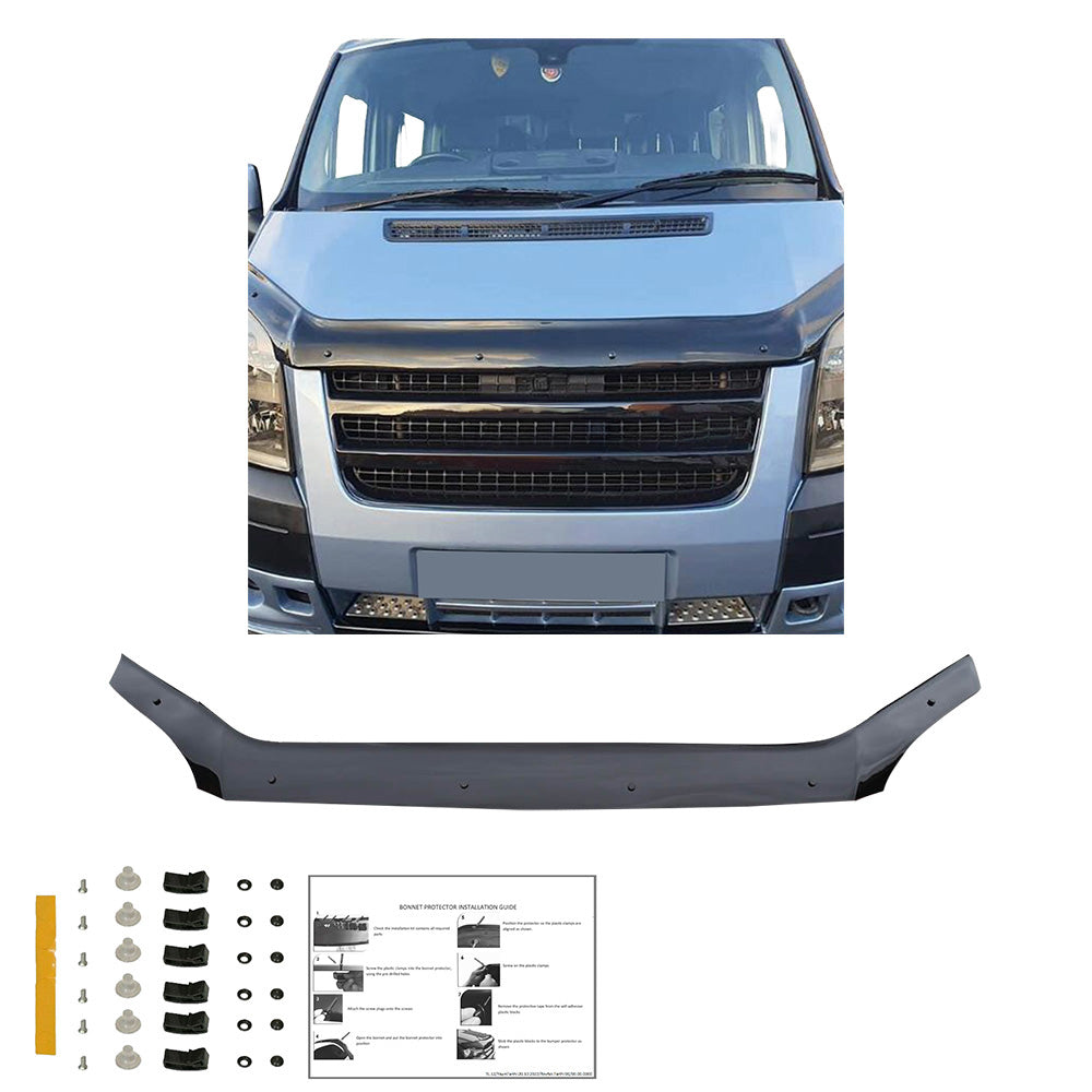 Motorhaubenschutz passend für FORD Transit MK7 2007-2013 Hochglanz Schwarz