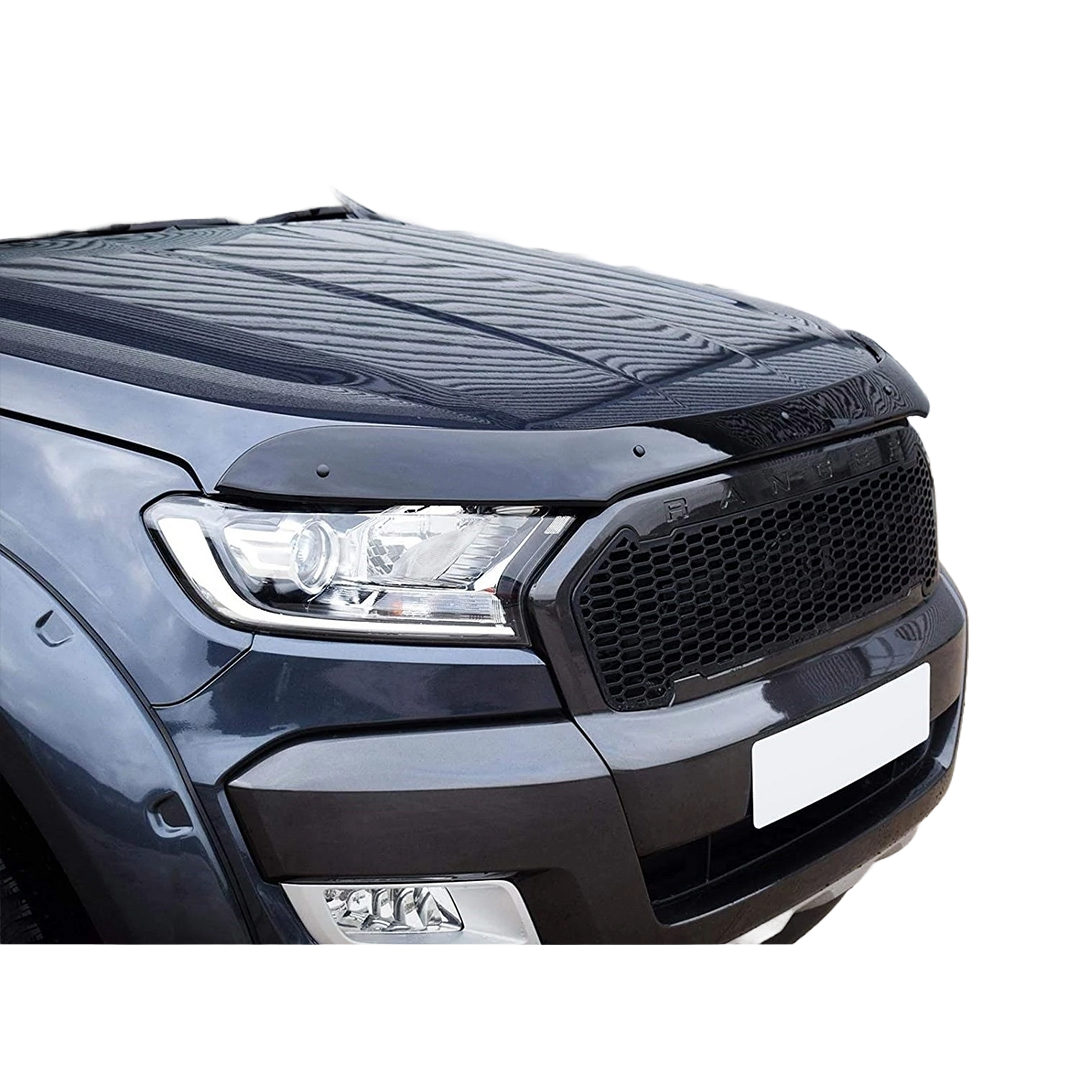 Motorhaubenschutz passend für FORD Ranger T7-T8 2015-2022 Hochglanz Schwarz