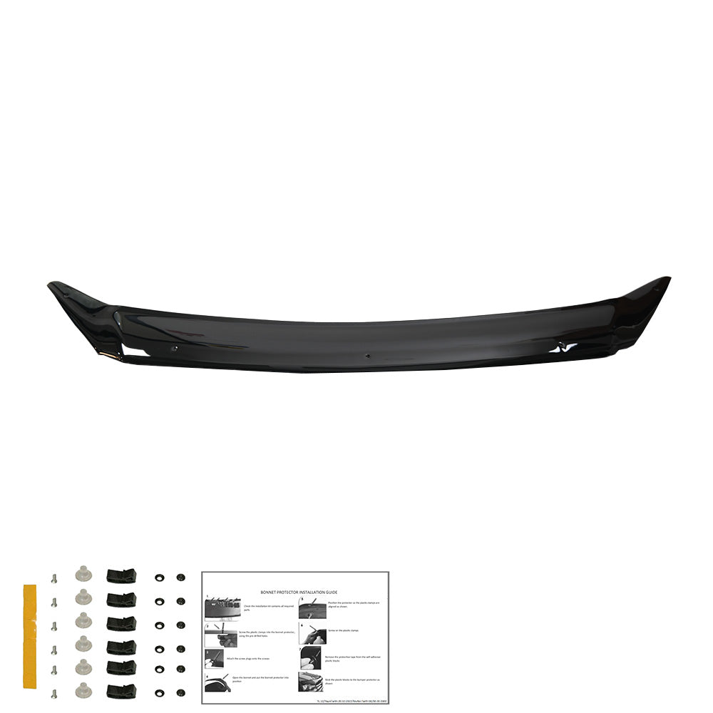 BP04.010 - Motorhaubenschutz passend für FORD Transit Custom MK1 2012-2018 Hochglanz Schwarz