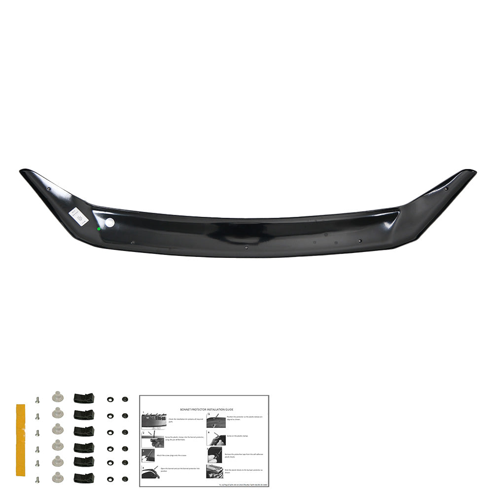 BP04.010 - Motorhaubenschutz passend für FORD Transit Custom MK1 2012-2018 Hochglanz Schwarz