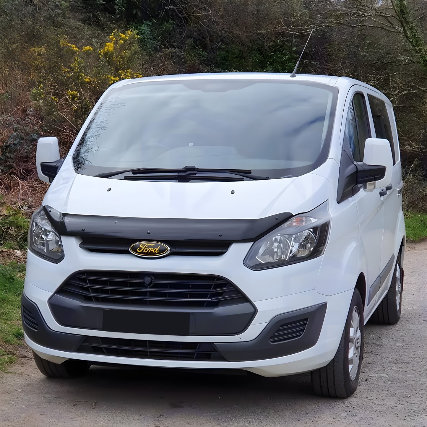 BP04.010 - Motorhaubenschutz passend für FORD Transit Custom MK1 2012-2018 Hochglanz Schwarz