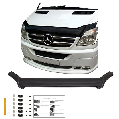Motorhaubenschutz passend für MERCEDES Sprinter W906 2006-2013 Hochglanz Schwarz