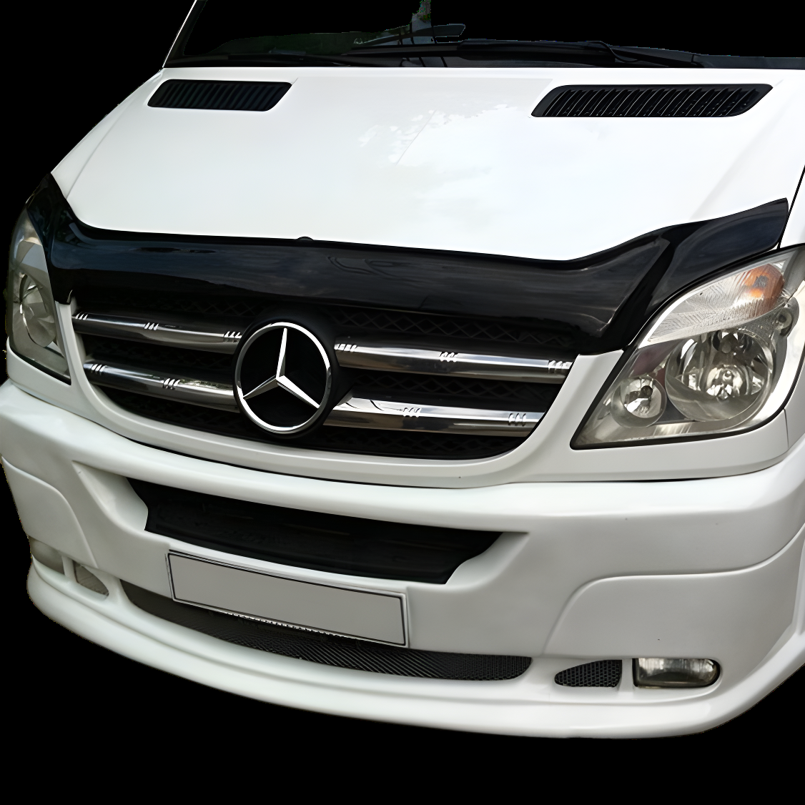 Motorhaubenschutz passend für MERCEDES Sprinter W906 2006-2013 Hochglanz Schwarz