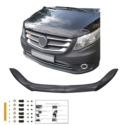 Motorhaubenschutz passend für MERCEDES Vito W447-W447 2014+ Facelift Hochglanz Schwarz