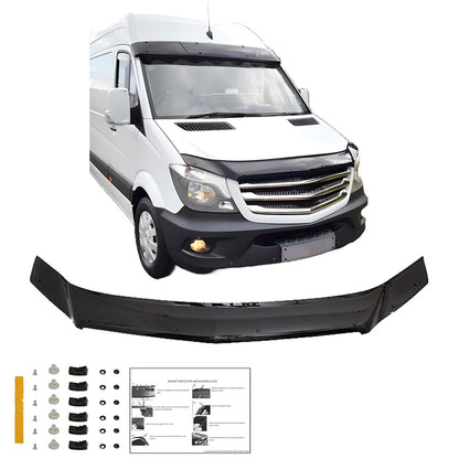 BP04.035 - Motorhaubenschutz passend für MERCEDES Sprinter W906 Facelift 2014-2018 Hochglanz Schwarz