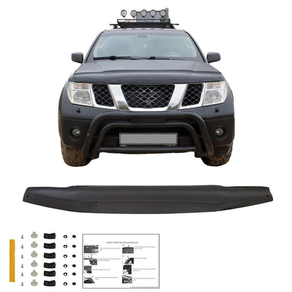 BP04.031 - Motorhaubenschutz passend für NISSAN Navara D40 2005-2010 Hochglanz Schwarz