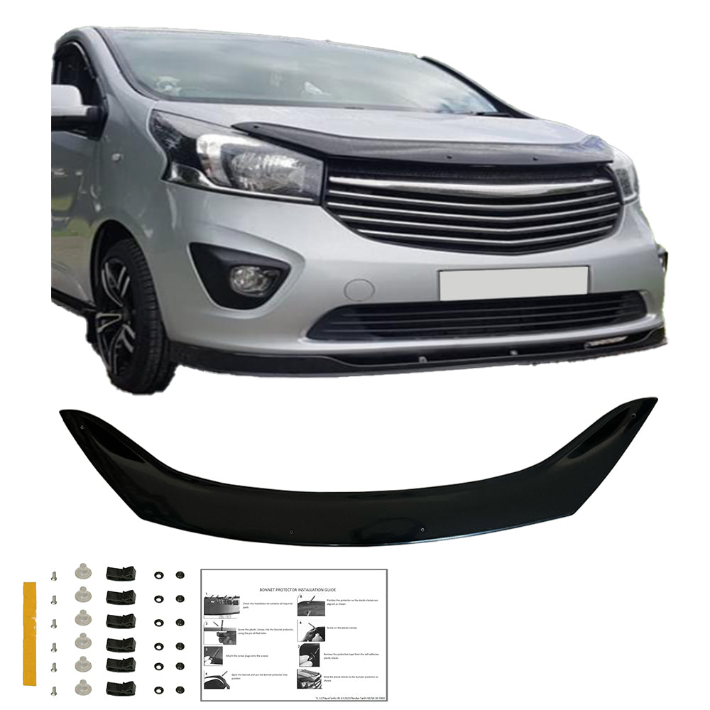 Motorhaubenschutz passend für OPEL Vivaro X82 2014-2018 Hochglanz Schwarz